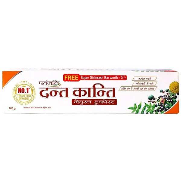 Patanjali PATANJALI Dant Kanti Natural Toothpaste (1N TOOTHBRUSH Free)  (200 g)