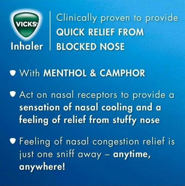 Vicks Inhaler with Keychain 0.5 ml (Pack of 2)