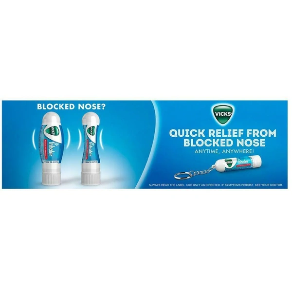 Vicks Inhaler with Keychain 0.5 ml (Pack of 2)