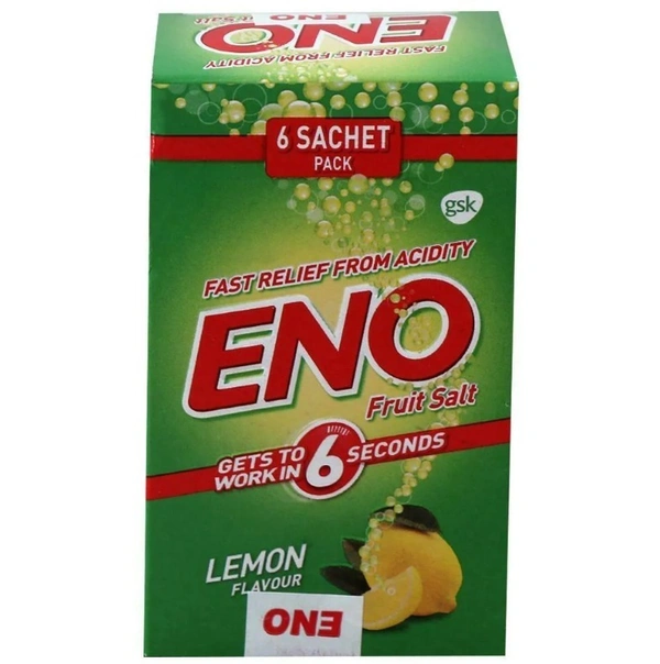 Eno Lemon Flavour Fruit Salt 5 g (Pack of 6)