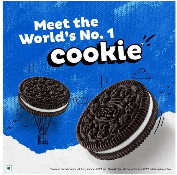 Oreo Original Vanilla Cream Sandwich Biscuits By Cadbury 43.75 g