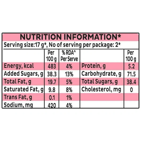 Cadbury Oreo Strawberry Cream Biscuits 43.75 g