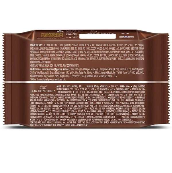 Sunfeast Bounce Choco Creme Biscuits 58 g