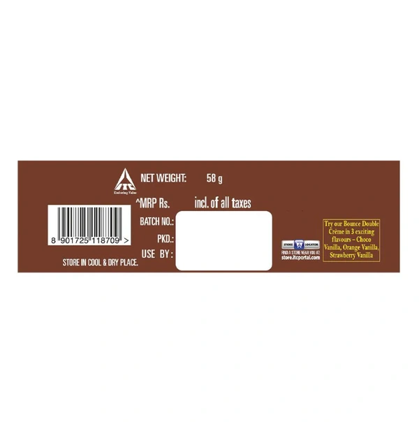 Sunfeast Bounce Choco Creme Biscuits 58 g