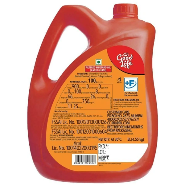 Good Life Kachi Ghani Mustard Oil 5 L