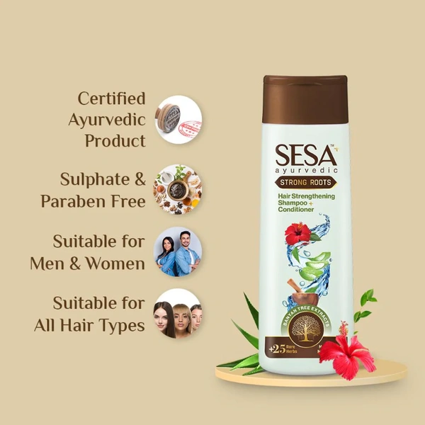 Sesa Ayurvedic Strong Roots Shampoo + Conditioner 100ml