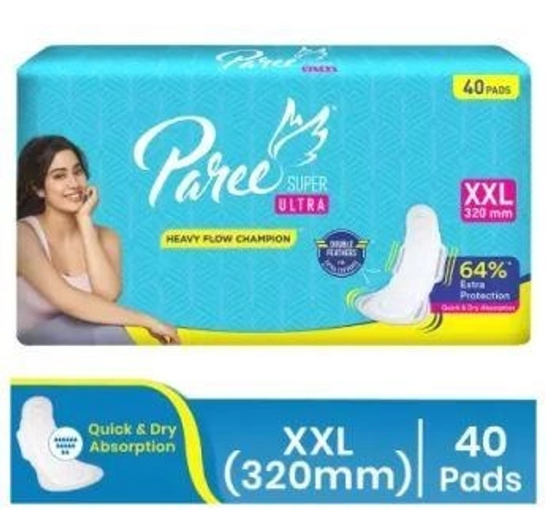 Paree Super Ultra Dry Feel XXL Tri-Fold Sanitary Pad  (Pack of 40)
