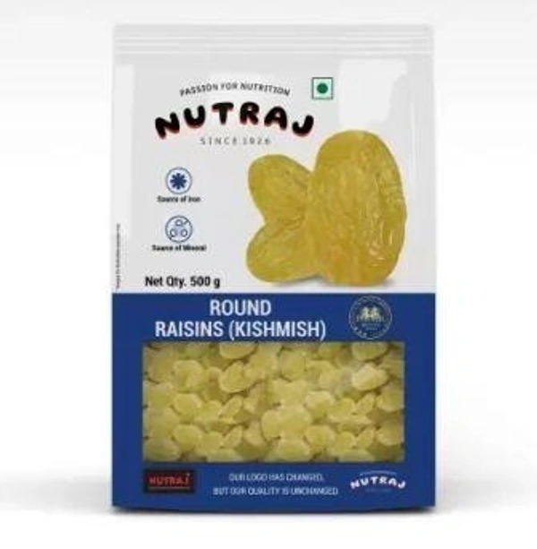 Nutraj Round Kishmish Raisins  (500 g)
