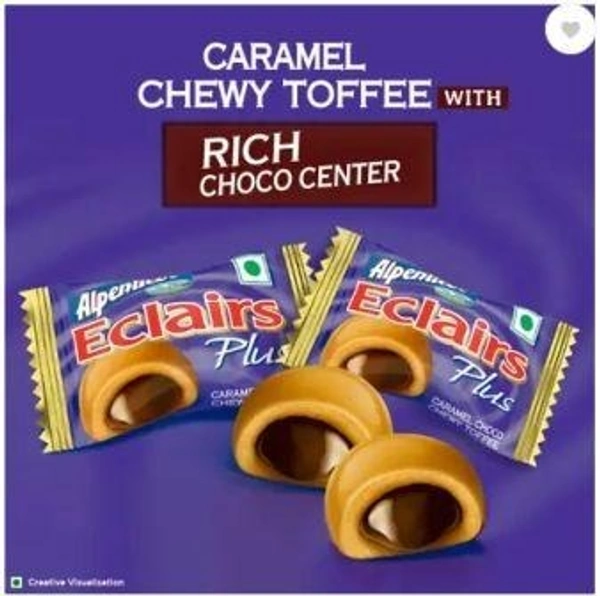 Alpenliebe Eclairs Plus Chocolate, Caramel Toffee  (425 g)