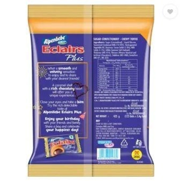 Alpenliebe Eclairs Plus Chocolate, Caramel Toffee  (425 g)