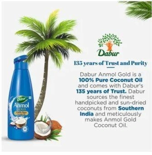 Dabur Gold 100% Pure Coconut Oil | Nariyal Tel | Natural | Multipurpose Hair Oil  (600 ml)