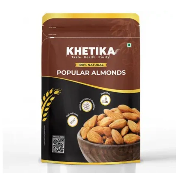 khetika Popular California Almonds (Badam)  (1 x 450 g)