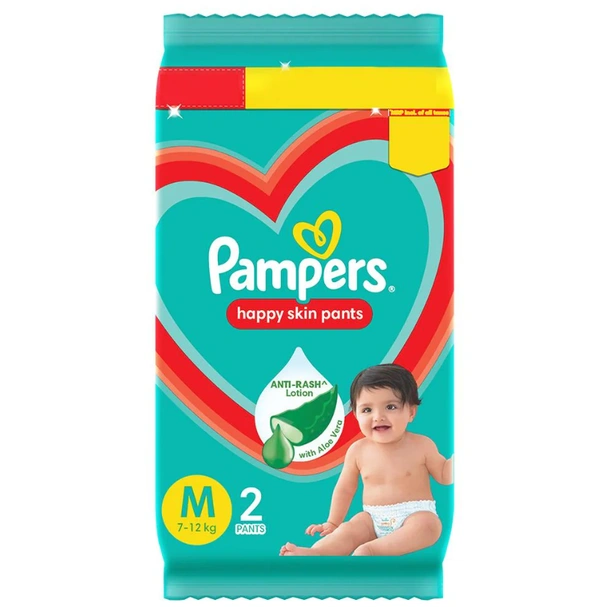 Pampers Baby Dry Pants (M) 2 count (7 - 12 kg)