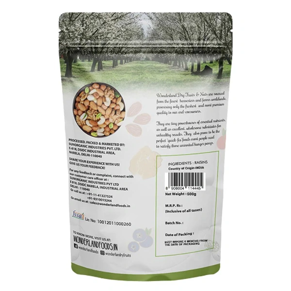 Wonderland Foods Premium Raisins 500 g
