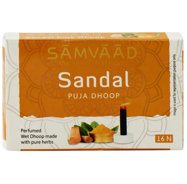 Samvaad Sandal Wet Dhoop Sticks 16 pcs