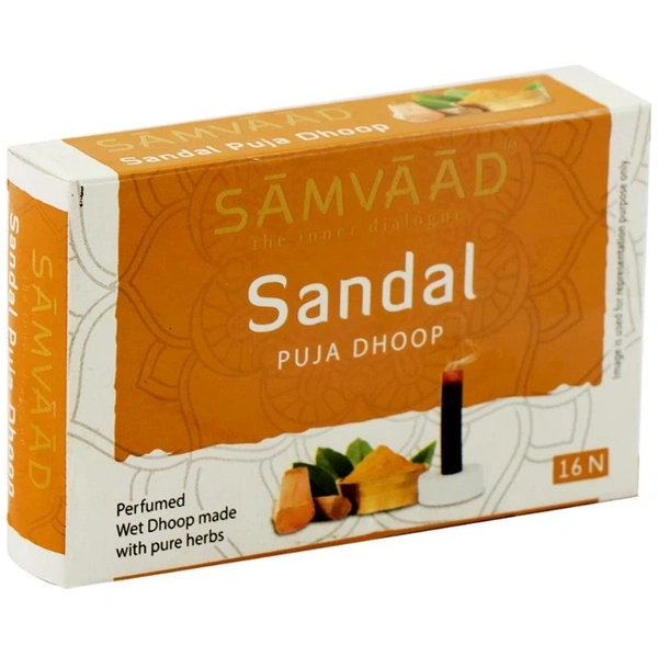 Samvaad Sandal Wet Dhoop Sticks 16 pcs
