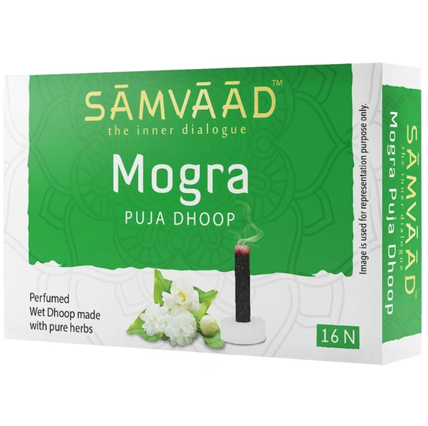 Samvaad Mogra Wet Puja Dhoop Sticks 16 pcs