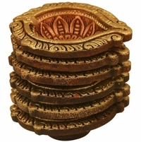 Pan Aroma Assorted Clay Deep Diya (Set of 6)