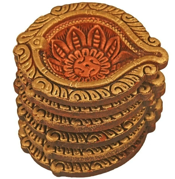 Pan Aroma Assorted Clay Deep Diya (Set of 6)