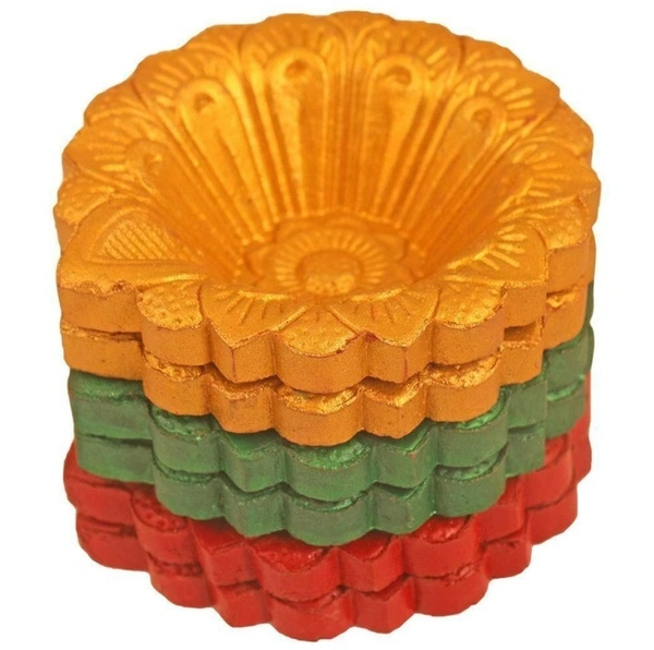 Pan Aroma Assorted Clay Deep Diya (Set of 6)
