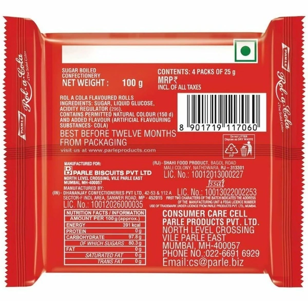 Parle Rol . a . Cola Candy 100 g