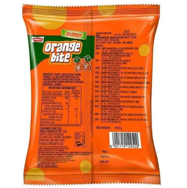 Parle Orange Bite Candy 214.5 g