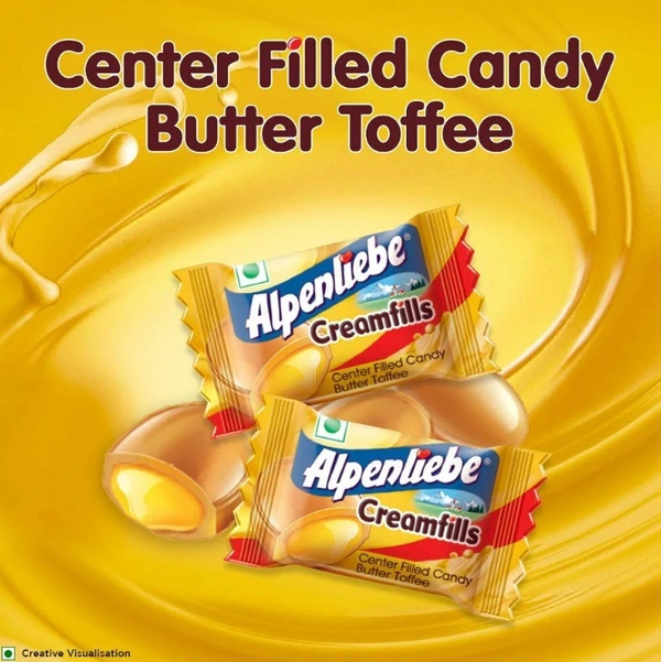 Alpenliebe Creamfills Center Filled Candy Butter Toffee 152 g (Pack of 40)