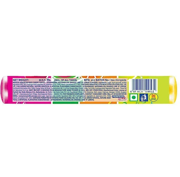 Mentos Rainbow Chewy Dragees 31.2 g