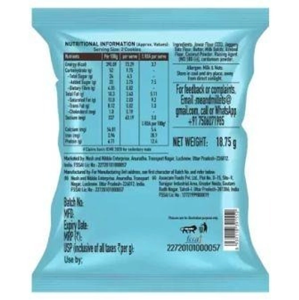 Me & Millet Jowar Delight Cookies Cookies Biscuit (Cookie)  (2 x 9.25 g)