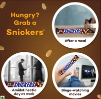 Snickers Peanut Filled Chocolate Bar Loaded with Nougat & Caramel, Pack of 30, 22g