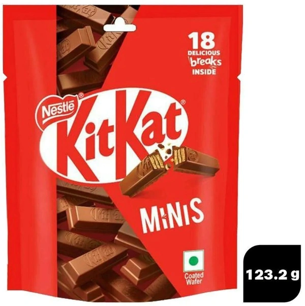 KitKat Chocolate Share Bag 123.2 g (Pack of 18 Units)