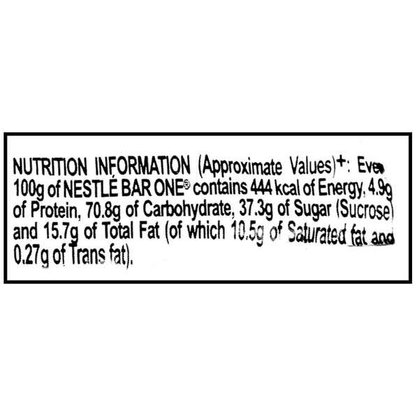 Nestle Bar One Chocolate 12 g