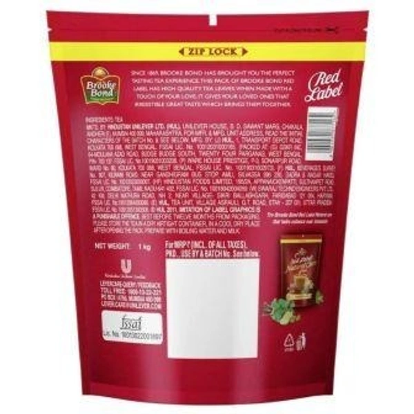 Red Label Brooke Bond Red Label Strong Blend Tea 1 kg