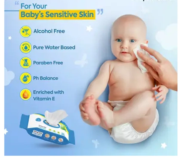 Miss and Chief Baby Wipes with Aloe Vera and Vitamin E  (80 Wipes)