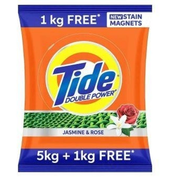 Tide Jasmine & Rose Detergent Powder 5 kg (Get Extra 1 kg Free)