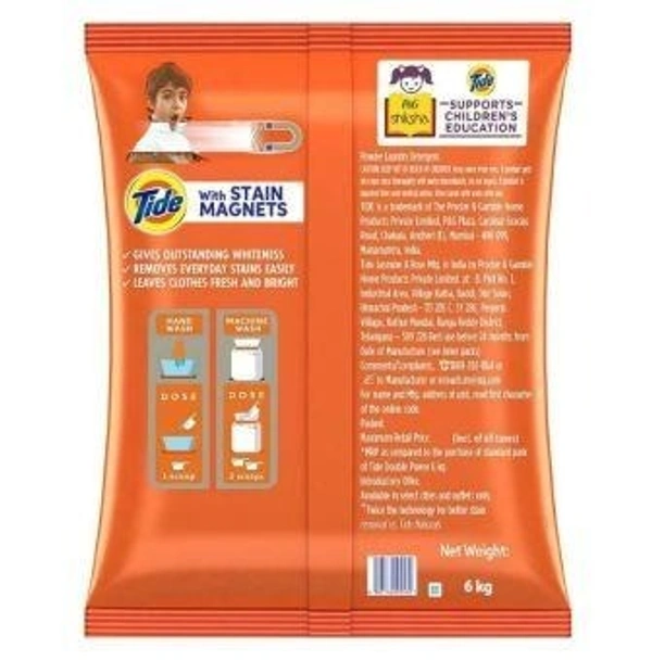Tide Jasmine & Rose Detergent Powder 5 kg (Get Extra 1 kg Free)