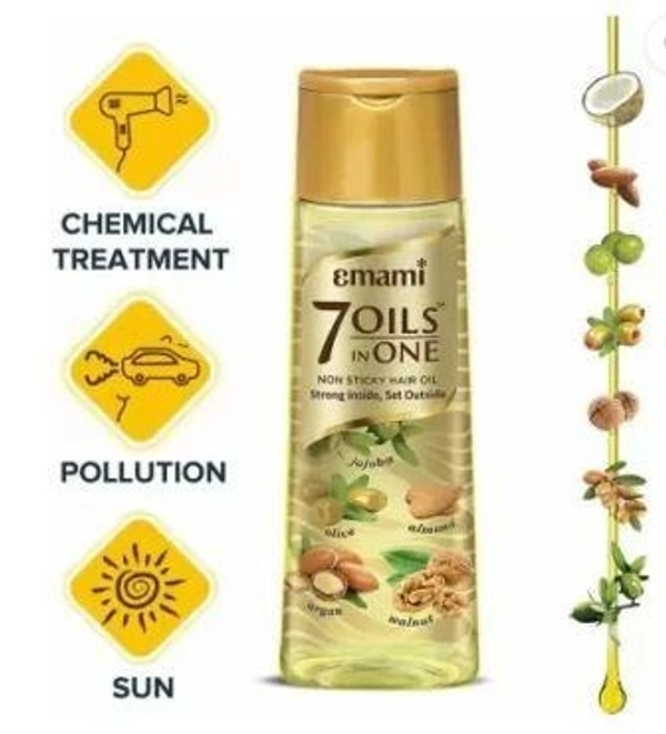 EMAMI 7 Oils In One Non Sticky & Non Greasy Hair Oil, 500ml