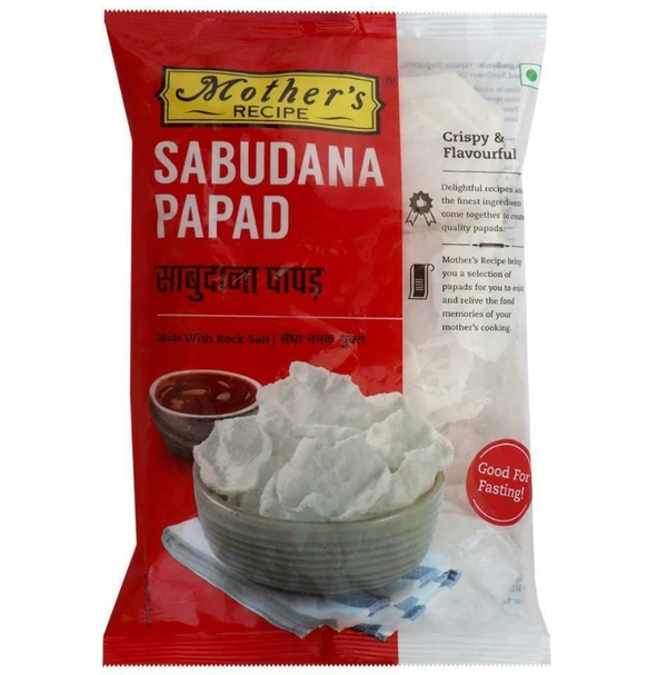 Mother's Recipe Sabudana Papad with Rock Salt 75 g