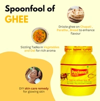 Panchamrut 1 Litre Desi Cow Ghee| Pure Ghee  (Pack  of  1)