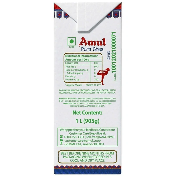 Amul Pure Ghee 1 L (Tetra Pak)