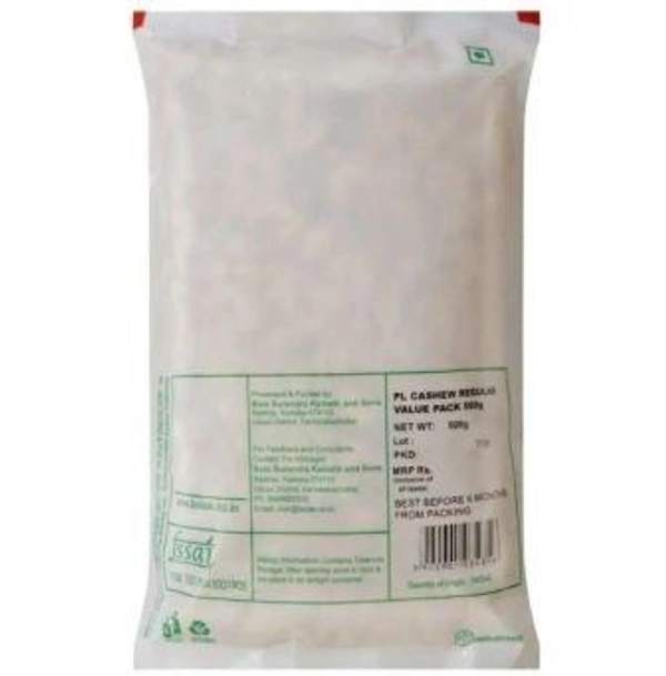 We Kart Regular Value Pack Plain Cashews / Kaju 500 g