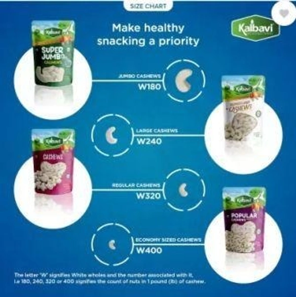 Kalbavi Popular W450 Cashews  (500 g)
