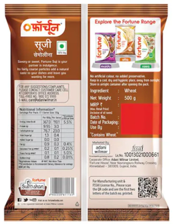 Fortune Suji / Semolina 500 g