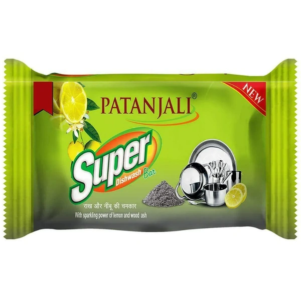 Patanjali Lemon & Wood Ash Super Dishwash Bar 145 g