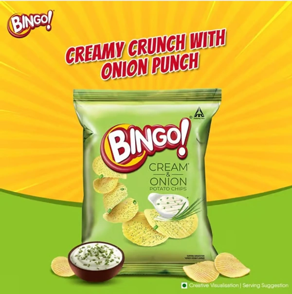 Bingo Cream & Onion Potato Chips 10.5g