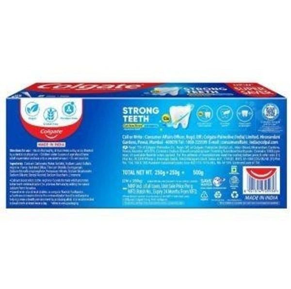 Colgate Strong Teeth Saver Pack Toothpaste 250 g (Pack of 2)