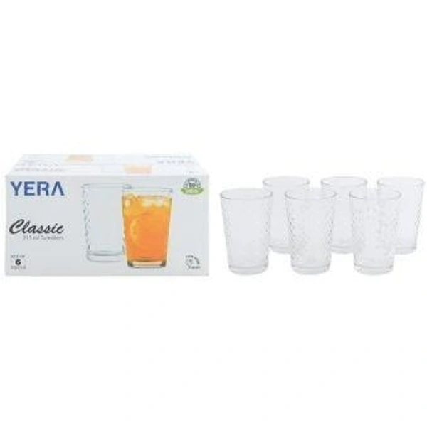 Yera Transparent Glass Set 215 ml 6 pcs (TC8P17)