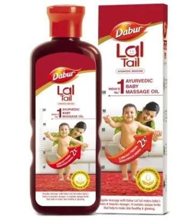 Dabur Lal Tail - Ayurvedic Baby Oil - Clinically Tested 2 X Faster Physical Growth  (200 ml)