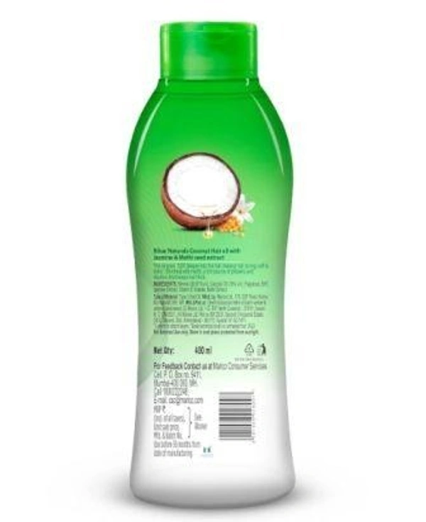 Nihar Naturals Non Sticky,Coconut Hair Oil For Thick & Strong Hair, Jasmine, 400 ml