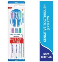 SENSODYNE Sensitive with soft rounded bristles Soft Toothbrush  (Pack of 3)